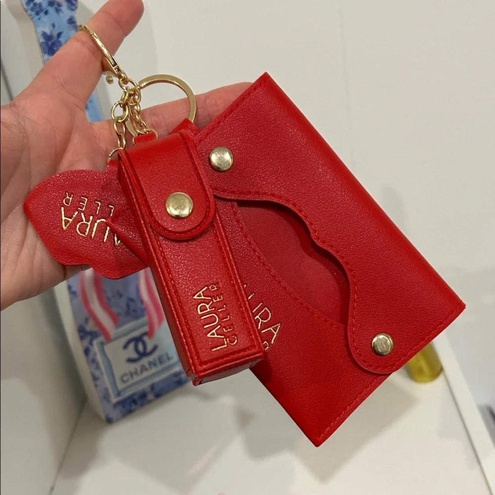 Laura Geller Limited Edition Tint-N-Tissue Lipstick & Tissue Holder Keychain Set - Picture 5 of 9